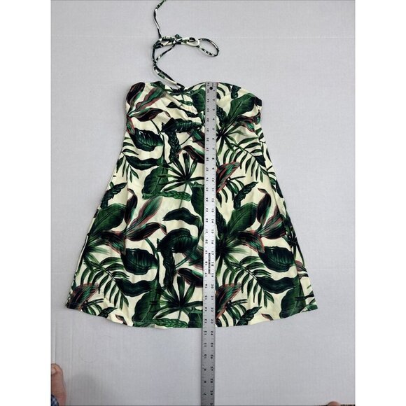 Andie Women's S Waikiki Coverup Swim Dress Stretchy Ivory Palm NWT 9557 - Picture 11 of 16